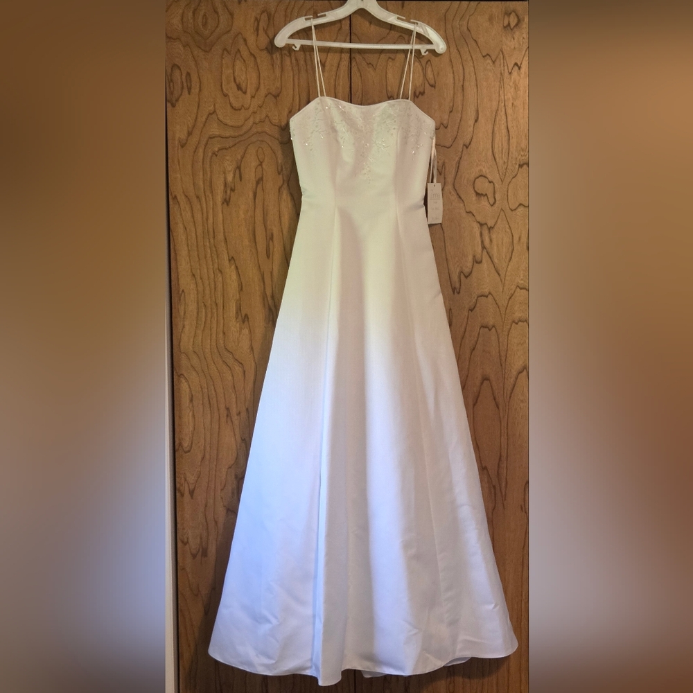 Vintage White Gown Wedding Dress Size 4 Zinnia Bridal New With Tags